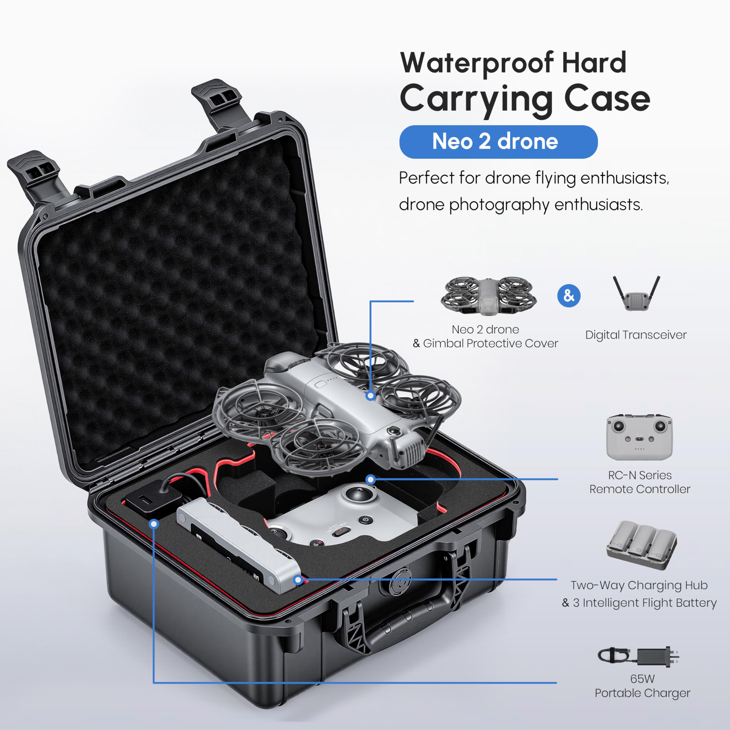 Drone Rc Cover - Custodia NEO 2, Valigetta Rigida Impermeabile