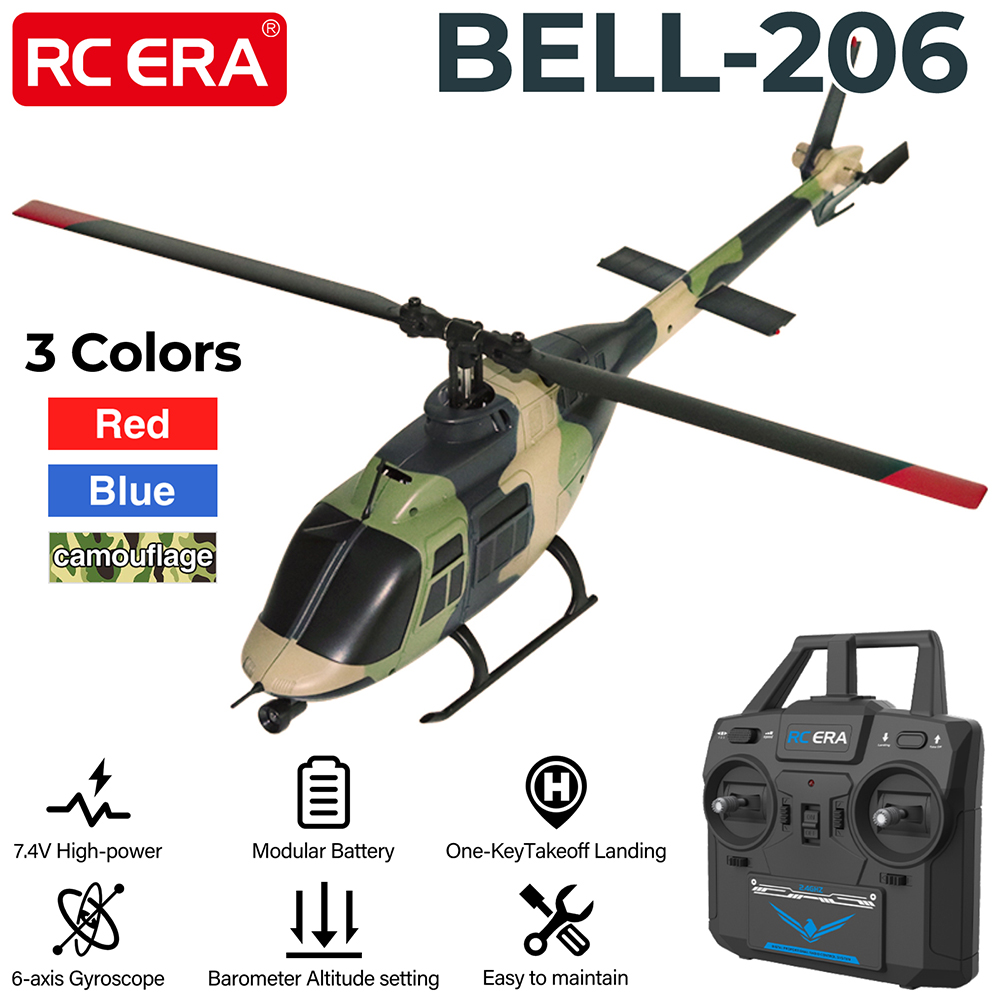Drone Rc Jet - RC ERA RC Elicottero 1:33 Bell-206