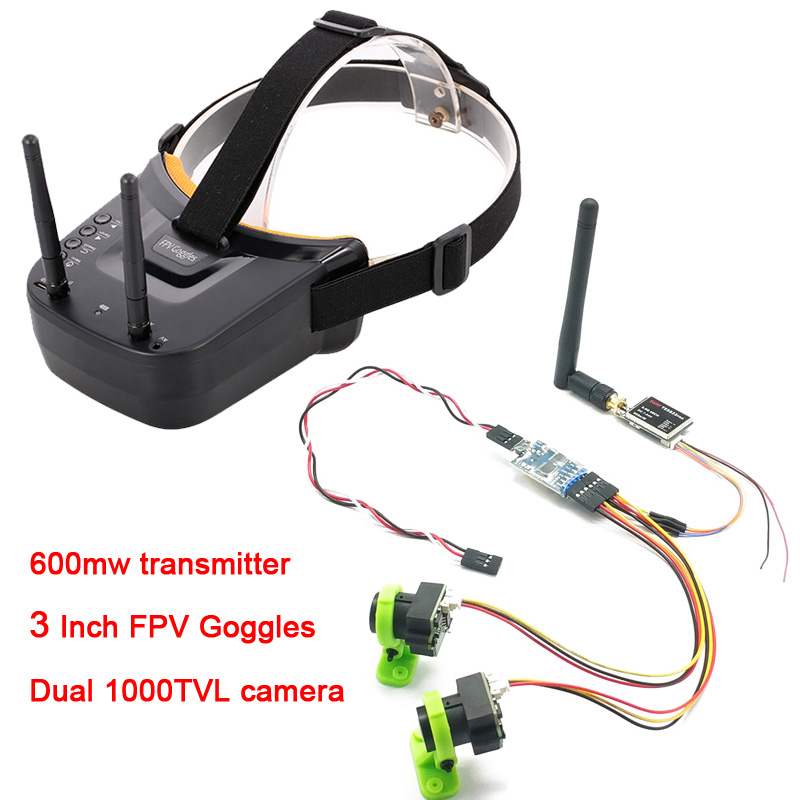 Fpv Goggles Headset - Doppia videocamera a 3 canali CMOS