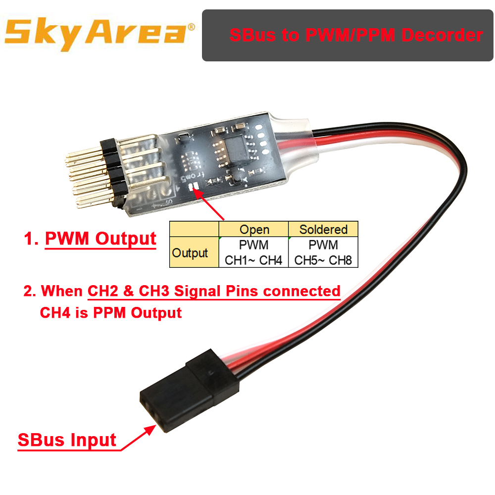 SkyArea SBUS PPM PWM Decorder  - Frsky Receiver Module recensione e prezzo